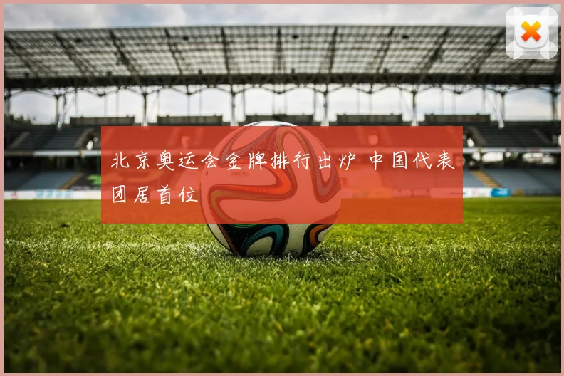北京奥运会金牌排行出炉 中国代表团居首位