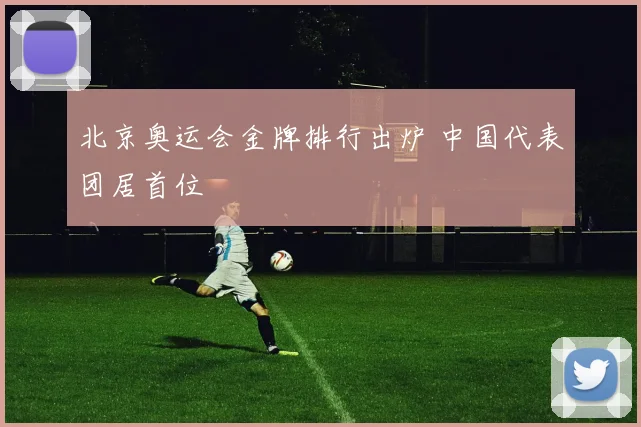 北京奥运会金牌排行出炉 中国代表团居首位